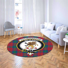 Fotheringham Modern Tartan Crest Round Rug