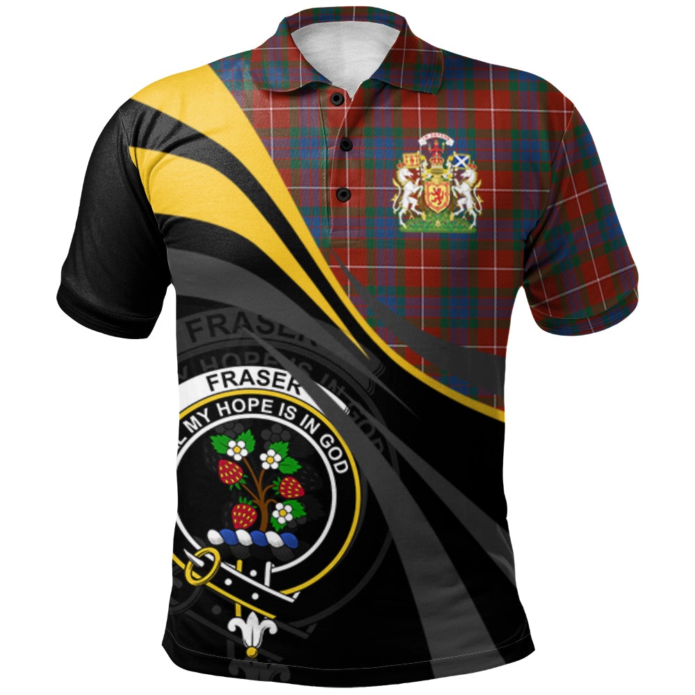 Fraser Ancient Tartan Polo Shirt - Royal Coat Of Arms Style