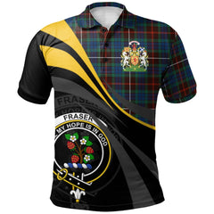 Fraser Hunting Ancient Tartan Polo Shirt - Royal Coat Of Arms Style