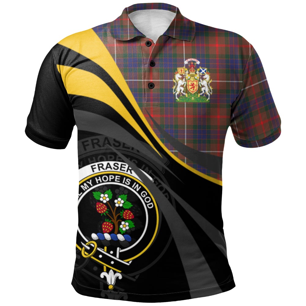 Fraser Hunting Modern Tartan Polo Shirt - Royal Coat Of Arms Style