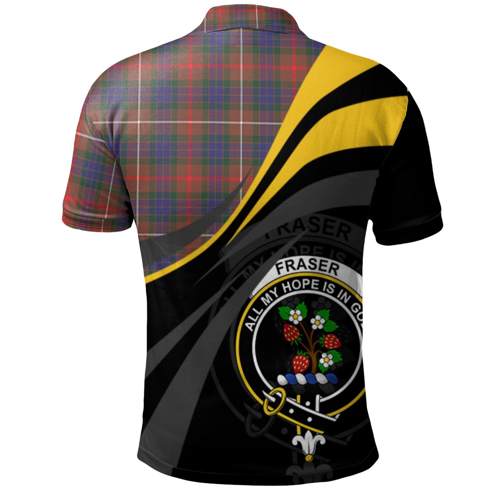 Fraser Hunting Modern Tartan Polo Shirt - Royal Coat Of Arms Style