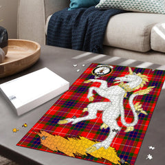 Fraser Modern Tartan Crest Unicorn Scotland Jigsaw Puzzles