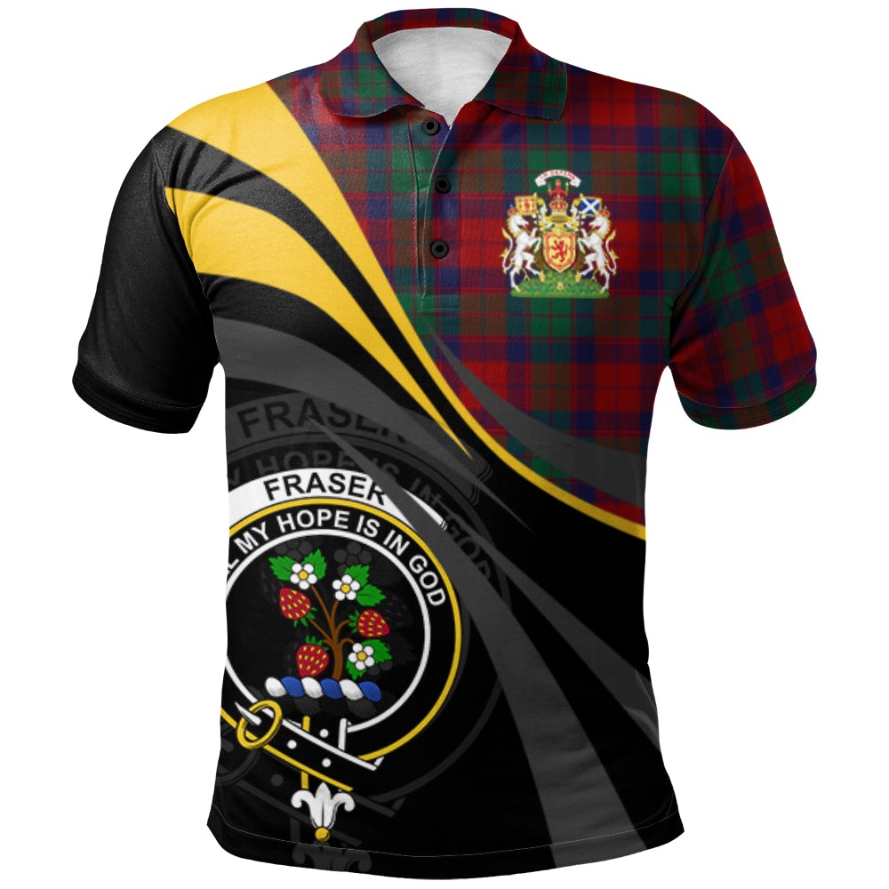 Fraser of Altyre Tartan Polo Shirt - Royal Coat Of Arms Style