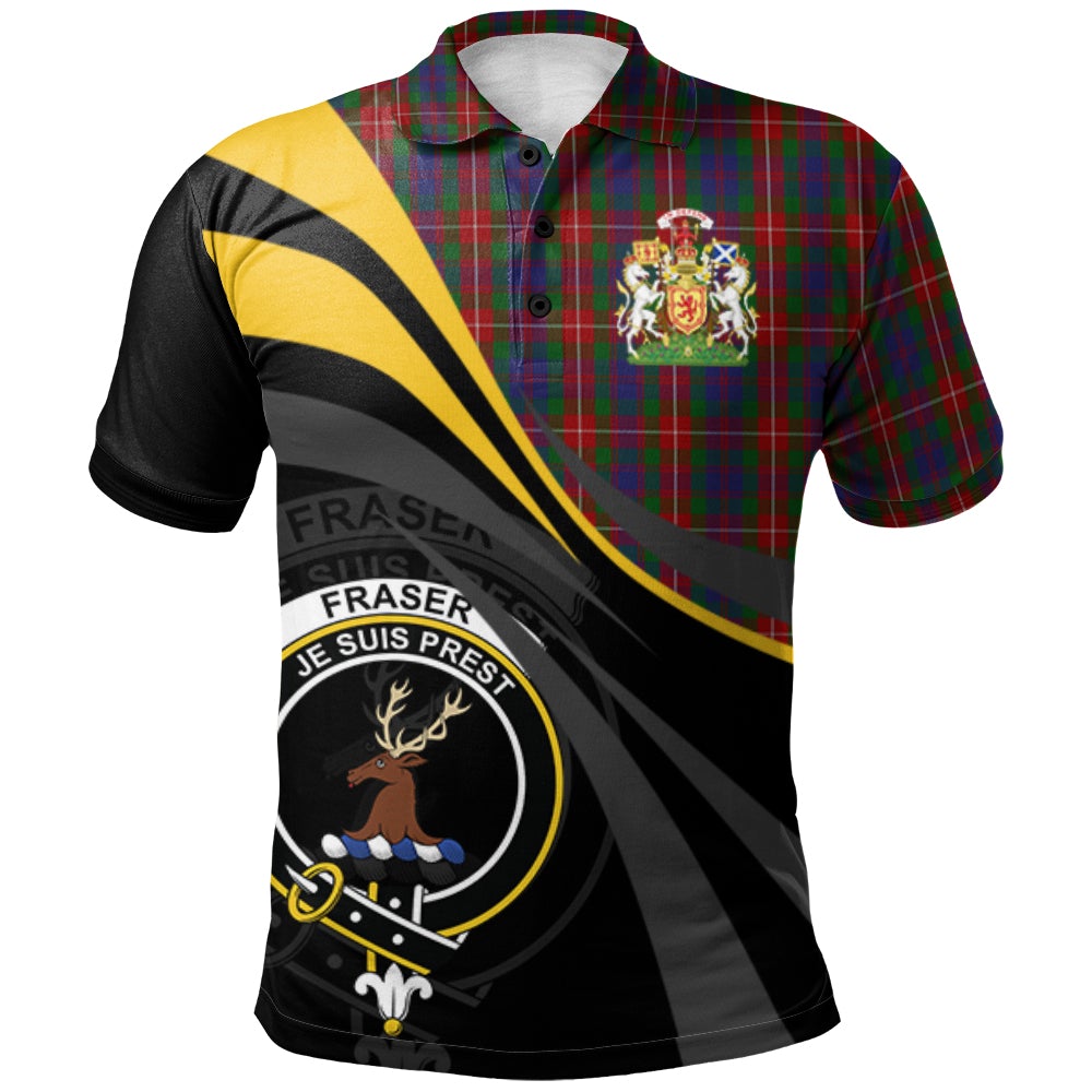 Fraser of Lovat Tartan Polo Shirt - Royal Coat Of Arms Style