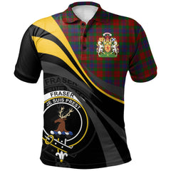 Fraser of Stratherrick Tartan Polo Shirt - Royal Coat Of Arms Style