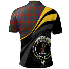 Fraser of Stratherrick Tartan Polo Shirt - Royal Coat Of Arms Style