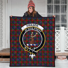 Fraser of Stratherrick Tartan Crest Quilt