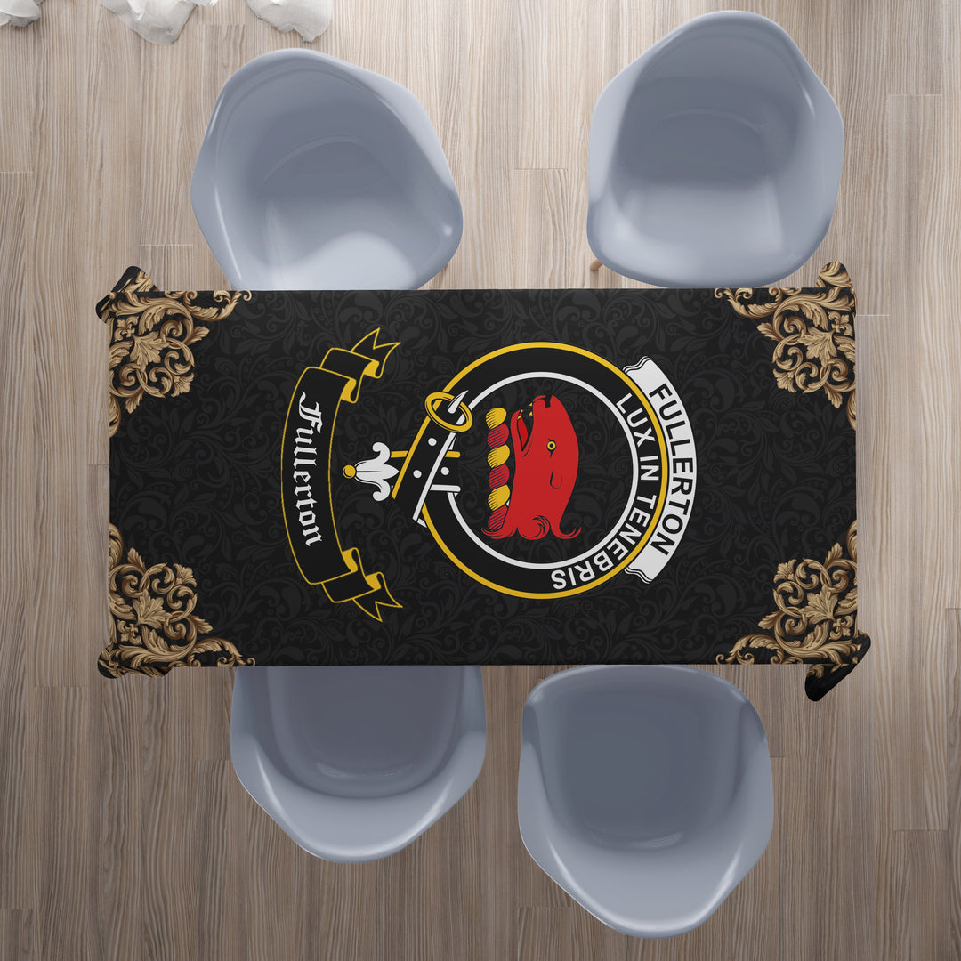 Fullerton Crest Tablecloth - Black Style