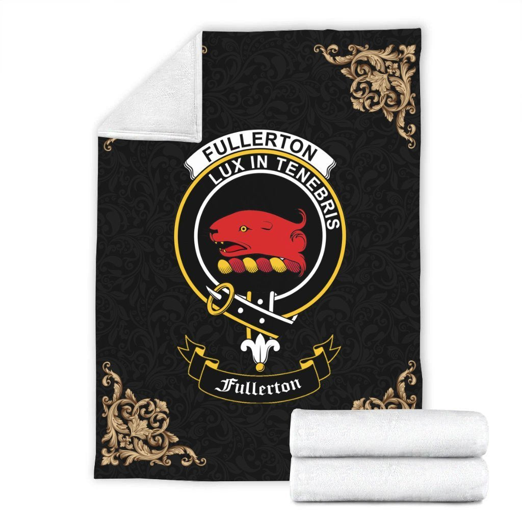 Fullerton Crest Tartan Premium Blanket Black