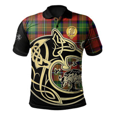 Fullerton Tartan Polo Shirt Viking Wolf