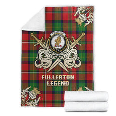 Fullerton Tartan Gold Courage Symbol Blanket