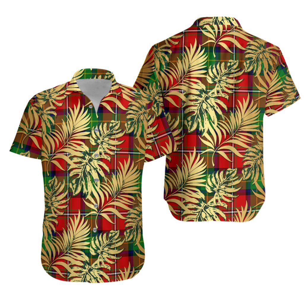 Fullerton Tartan Vintage Leaves Hawaiian Shirt