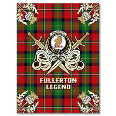 Fullerton Tartan Gold Courage Symbol Blanket