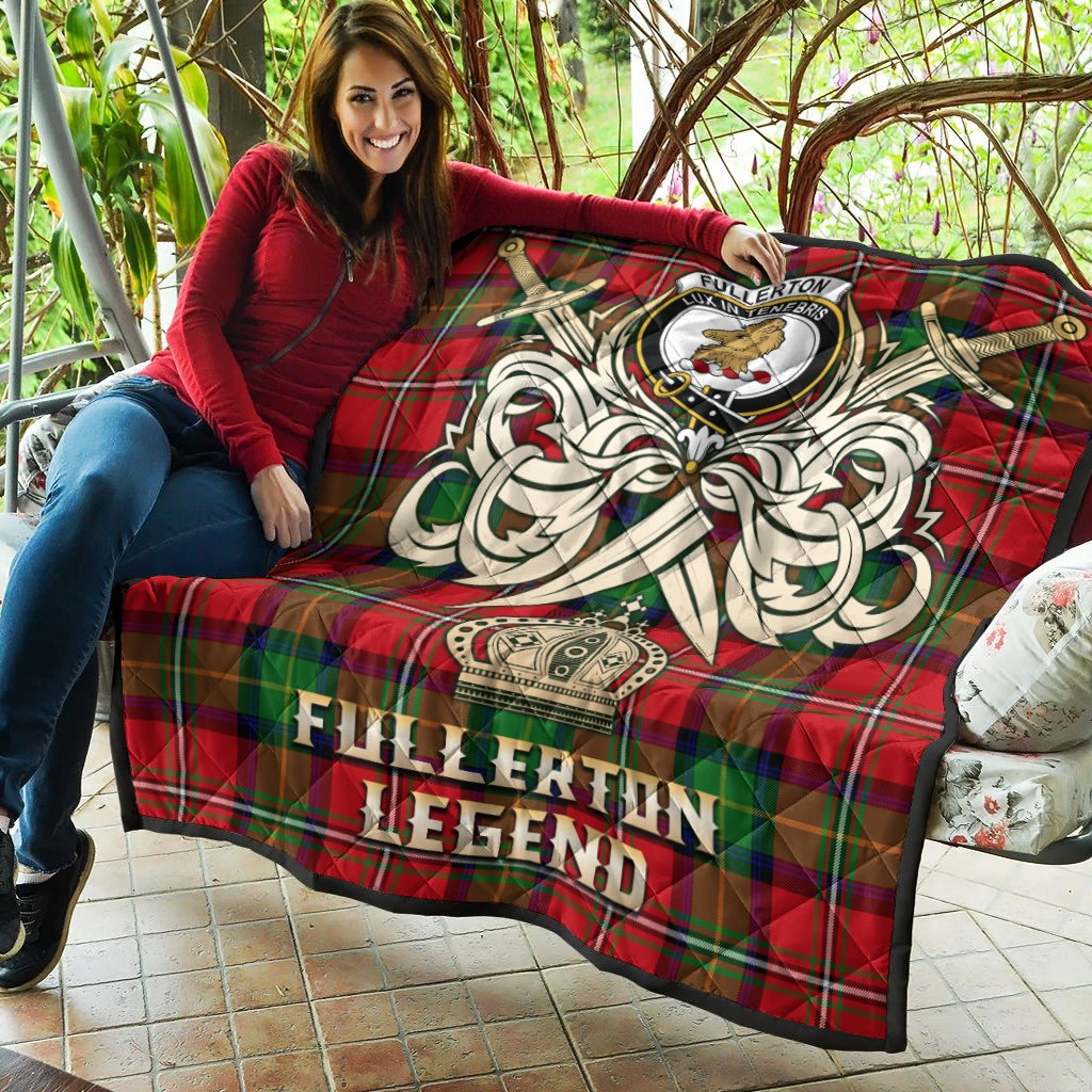 Fullerton Tartan Crest Legend Gold Royal Premium Quilt