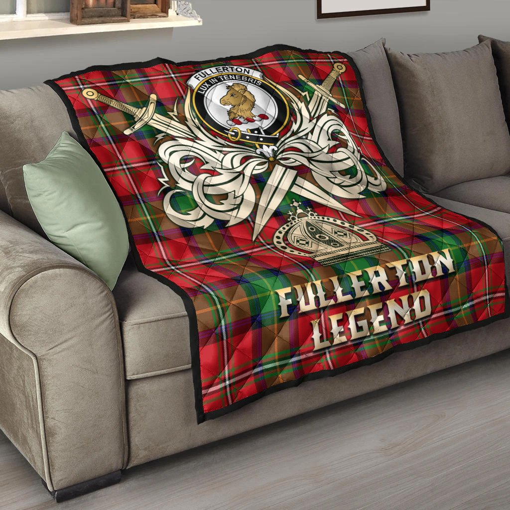 Fullerton Tartan Crest Legend Gold Royal Premium Quilt