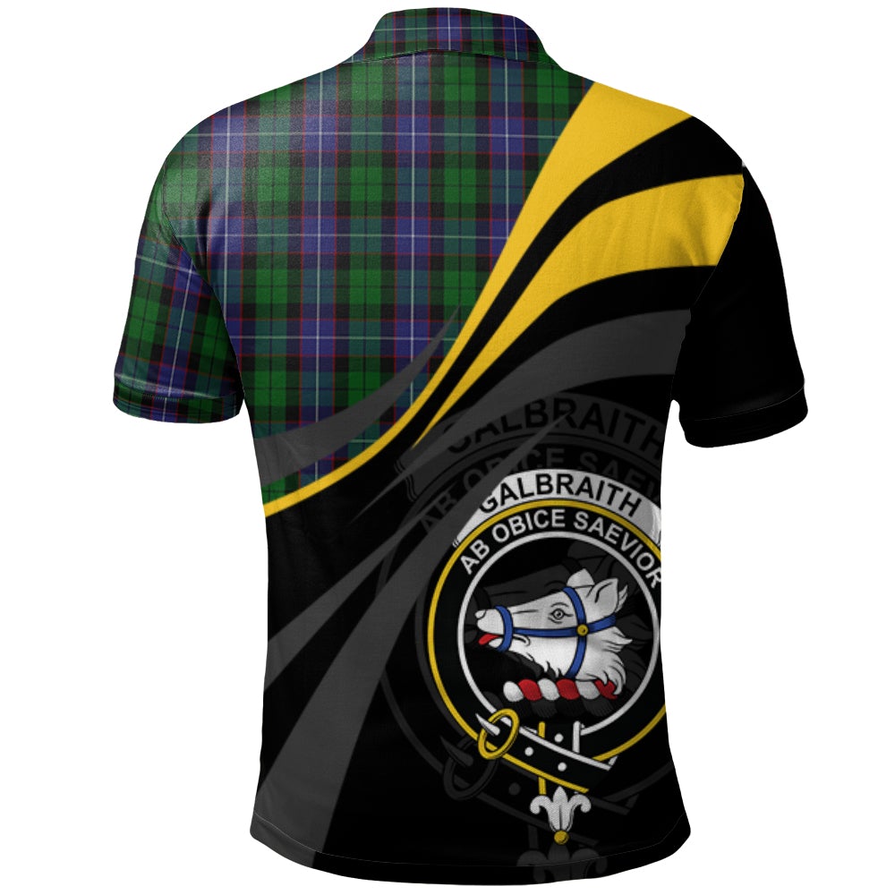 Galbraith Tartan Polo Shirt - Royal Coat Of Arms Style