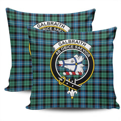 Scottish Galbraith Ancient Tartan Crest Pillow Cover - Tartan Cushion Cover