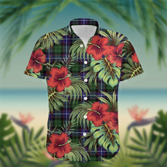 Galbraith Tartan Hawaiian Shirt Hibiscus, Coconut, Parrot, Pineapple - Tropical Garden Shirt