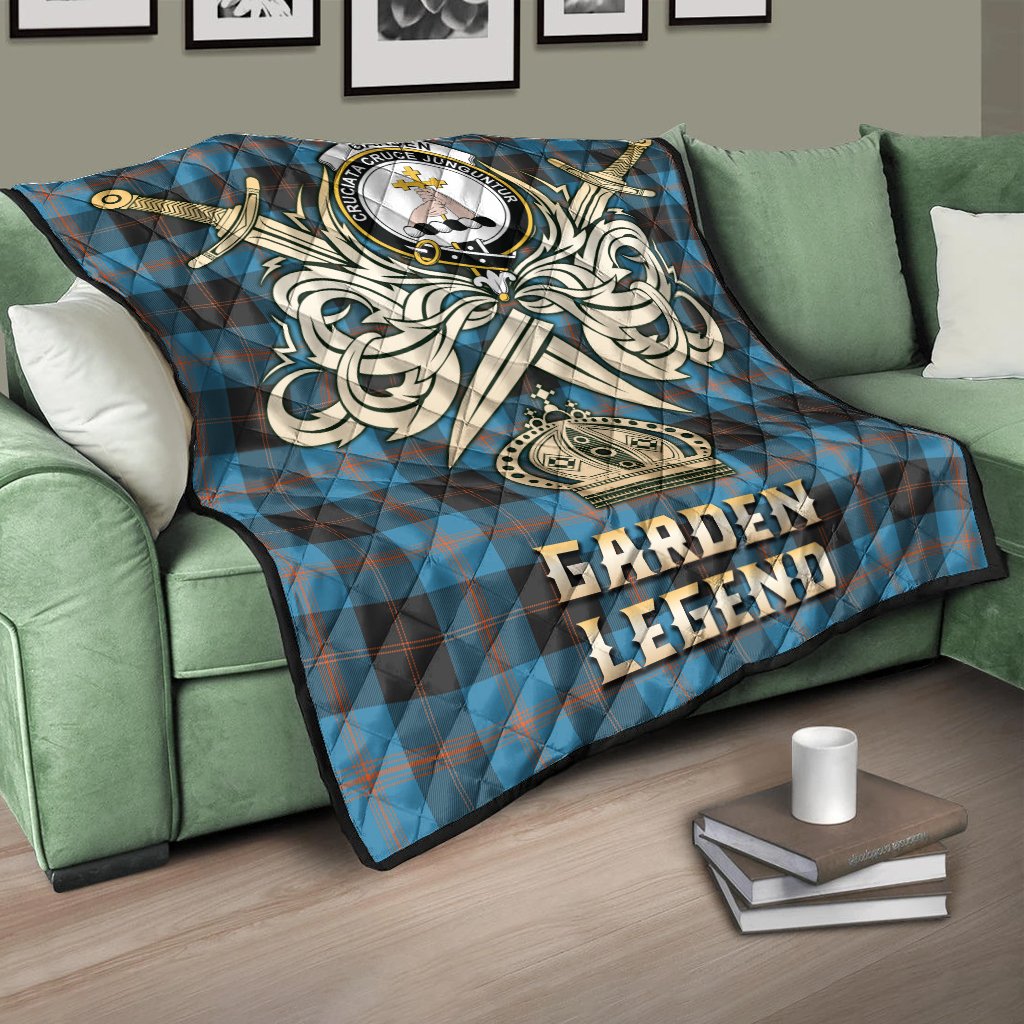 Garden Tartan Crest Legend Gold Royal Premium Quilt
