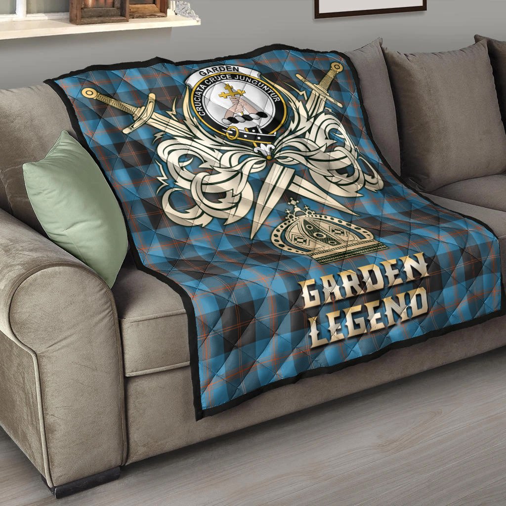 Garden Tartan Crest Legend Gold Royal Premium Quilt