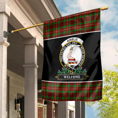 Ainslie Tartan Crest Garden Flag - Welcome Style