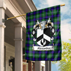 Alexander Tartan Crest Garden Flag