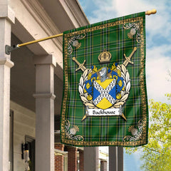 Backhouse Tartan Crest Garden Flag - Celtic Thistle Style