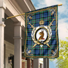 Baird Ancient Tartan Crest Garden Flag - Celtic Thistle Style