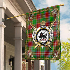 Baxter Modern Tartan Crest Garden Flag - Celtic Thistle Style