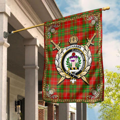 Burnett Ancient Tartan Crest Garden Flag - Celtic Thistle Style