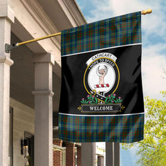 Cathcart Tartan Crest Garden Flag - Welcome Style