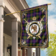 Chalmers (Balnacraig) Tartan Crest Garden Flag - Celtic Thistle Style