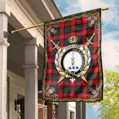 Charteris (Earl of Wemyss) Tartan Crest Garden Flag - Celtic Thistle Style
