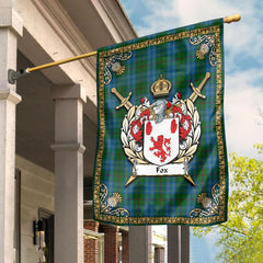 Fox Hunting Tartan Crest Garden Flag - Celtic Thistle Style