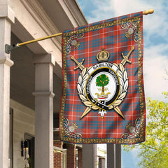 Hamilton Ancient Tartan Crest Garden Flag - Celtic Thistle Style