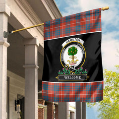 Hamilton Ancient Tartan Crest Garden Flag - Welcome Style
