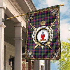 Logan Modern Tartan Crest Garden Flag - Celtic Thistle Style