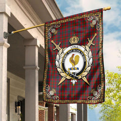 Lyall Tartan Crest Garden Flag - Celtic Thistle Style