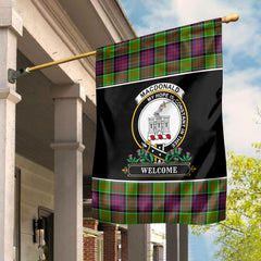MacDonald (Clan Ranald) Tartan Crest Garden Flag - Welcome Style
