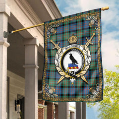 MacDonnell of Glengarry Ancient Tartan Crest Garden Flag - Celtic Thistle Style