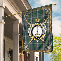 MacDowall Tartan Crest Garden Flag - Celtic Thistle Style
