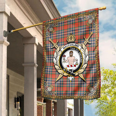 MacFarlane Ancient Tartan Crest Garden Flag - Celtic Thistle Style