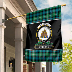 MacKenzie Ancient Tartan Crest Garden Flag - Welcome Style