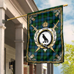 MacKie Tartan Crest Garden Flag - Celtic Thistle Style