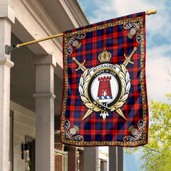 McCracken Tartan Crest Garden Flag - Celtic Thistle Style