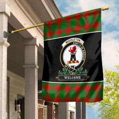 Middleton Modern Tartan Crest Garden Flag - Welcome Style