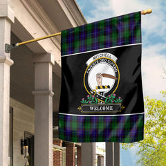 Mitchell Tartan Crest Garden Flag - Welcome Style