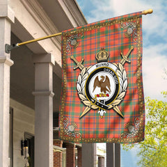 Munro Ancient Tartan Crest Garden Flag - Celtic Thistle Style