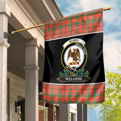 Munro Ancient Tartan Crest Garden Flag - Welcome Style