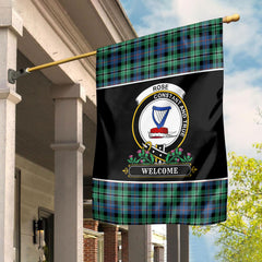 Rose Hunting Ancient Tartan Crest Garden Flag - Welcome Style